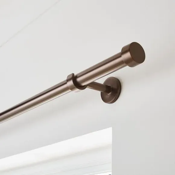 Extendable Curtain Pole with Finials - Bronze, Metal