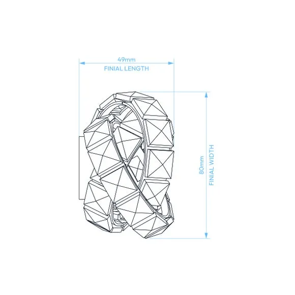 Extendable Curtain Pole with Finials - Chrome, Metal