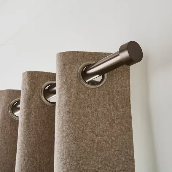 Extendable Curtain Pole with Finials - Gun Metal
