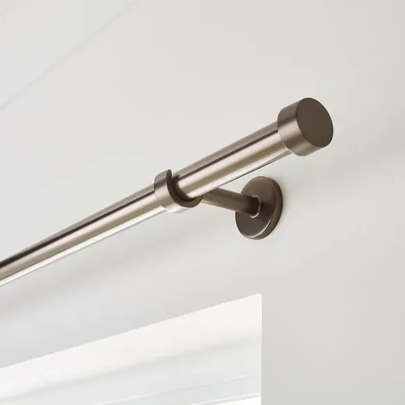 Extendable Curtain Pole with Finials - Gun Metal