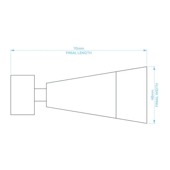 Extendable Curtain Pole with Flute Finial - Black