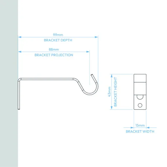 Extendable Curtain Pole with Globe Finial - Black