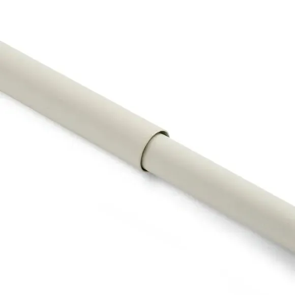 Extendable Curtain Pole with Globe Finial - White