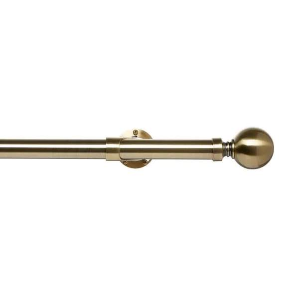 Extendable Curtain Pole with Light Block - Brass