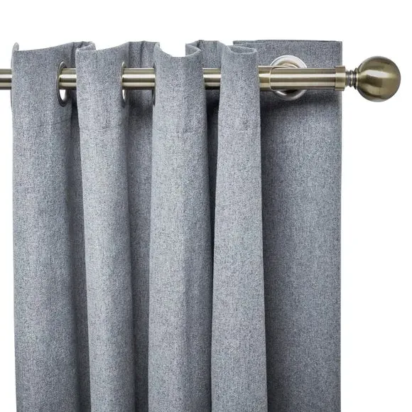 Extendable Curtain Pole with Light Block - Brass