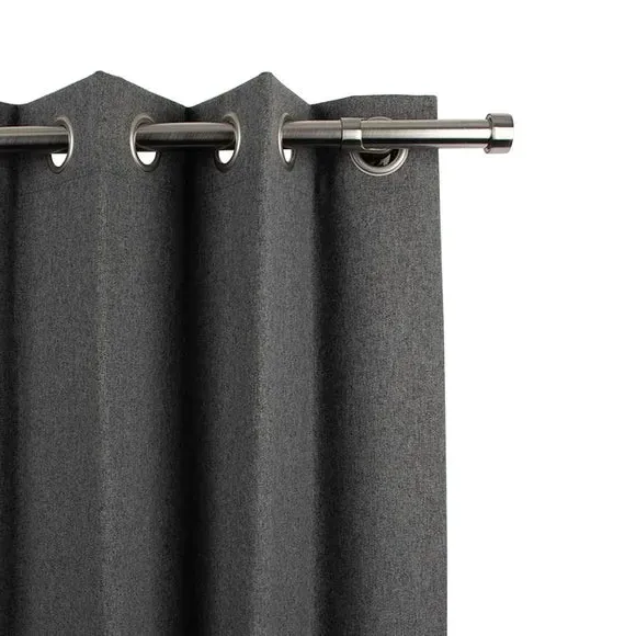Extendable Curtain Pole with Light Block - Steel