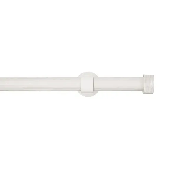 Extendable Curtain Pole with Ribbed Detail - Natural