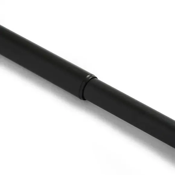 Extendable Curtain Pole with Stud Finial - Black