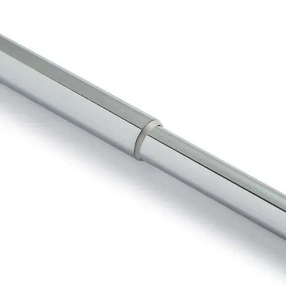 Extendable Curtain Pole with Stud Finial - Chrome