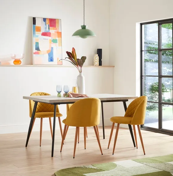 Extendable Dining Table - Grey, Concrete Effect
