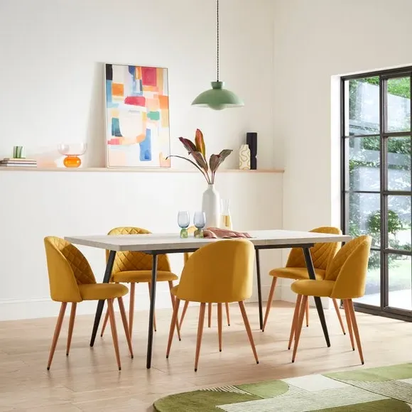Extendable Dining Table - Grey, Concrete Effect