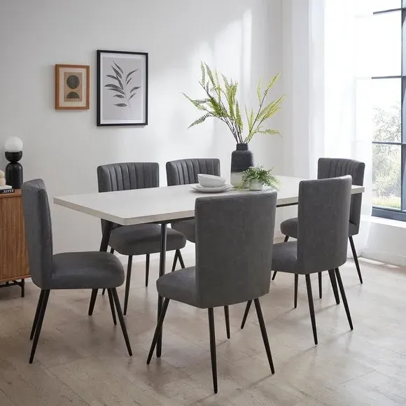 Extendable Dining Table - Grey, Concrete Effect