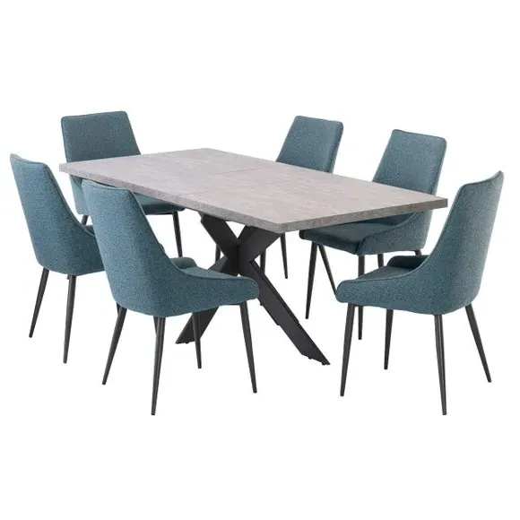 Extendable Dining Table - Light Grey, Melamine