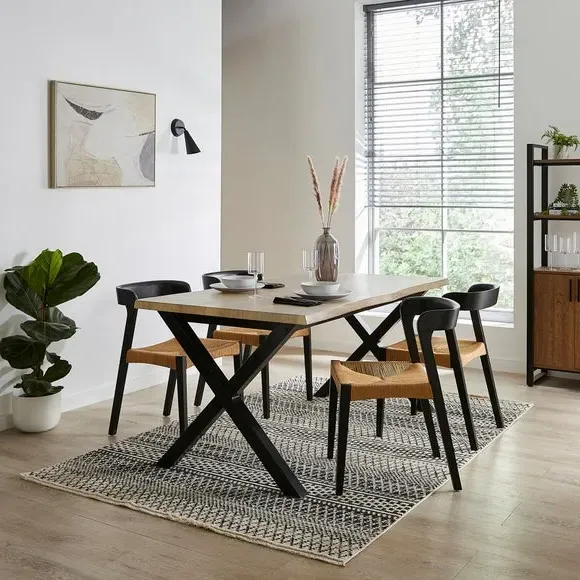 Extendable Dining Table with Chairs - Wood image