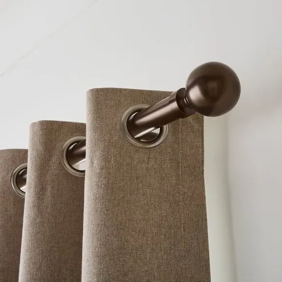 Extendable Eyelet Curtain Pole - Bronze, Metal