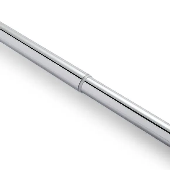 Extendable Eyelet Curtain Pole - Chrome, Metal