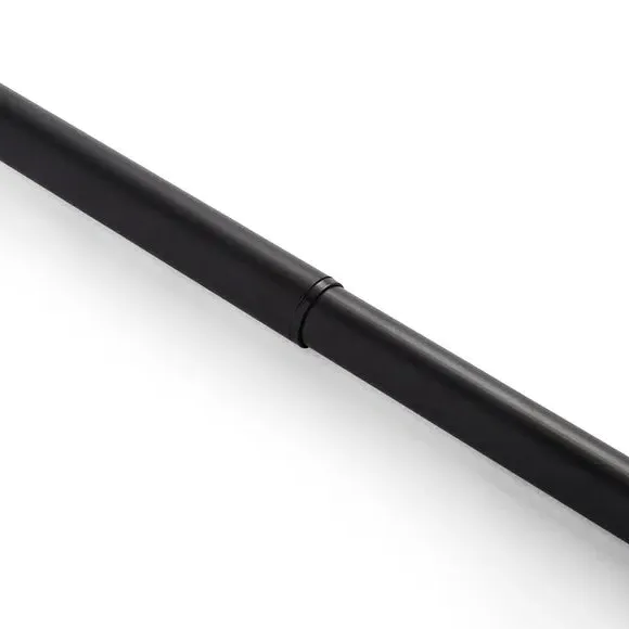 Extendable Eyelet Curtain Pole - Matt Black, Metal