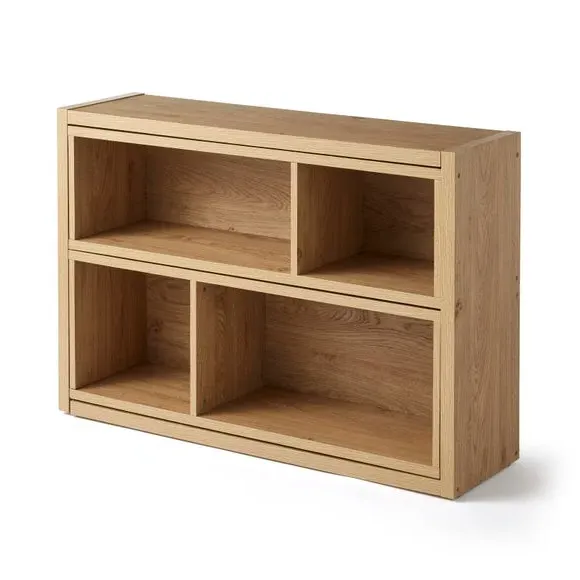 Extendable Low Bookcase - Oak Effect