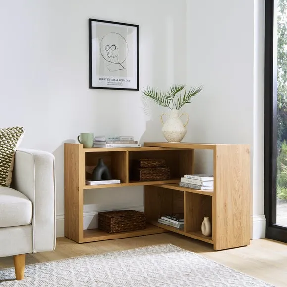 Extendable Low Bookcase - Oak Effect image