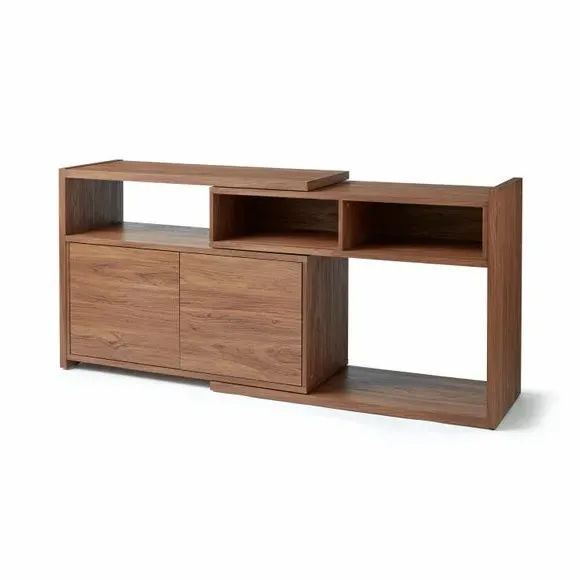 Extendable Sideboard with Storage - Walnut Effect