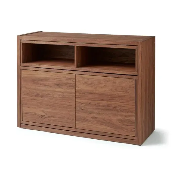 Extendable Sideboard with Storage - Walnut Effect