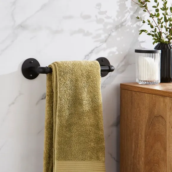 Extendable Towel Rail - Black, Chrome