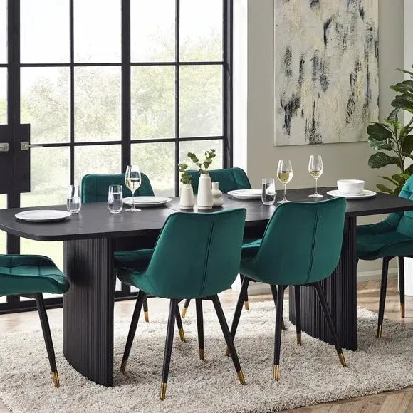 Extending Dining Table with Storage - Black, Wood image