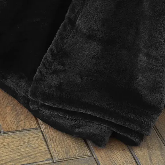 Extra Large Throw Blanket - Black, Polyester