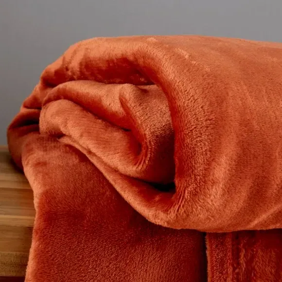 Extra Large Throw Blanket - Burnt Orange, Polyester