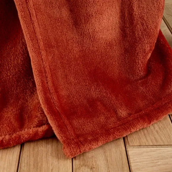Extra Large Throw Blanket - Burnt Orange, Polyester