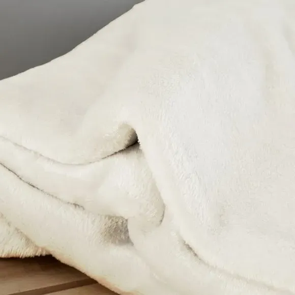 Extra Large Throw Blanket - Cream, Polyester