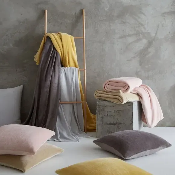 Extra Large Throw Blanket - Ochre, Polyester