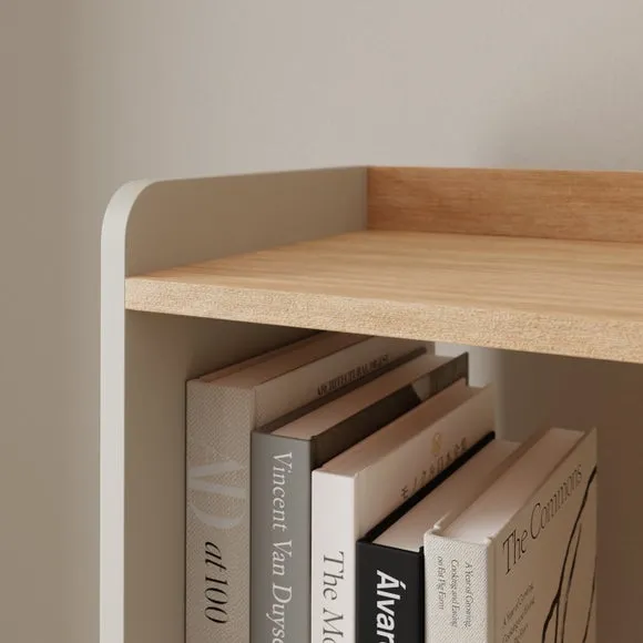 Extra Wide Bookcase with Cupboards - Natural