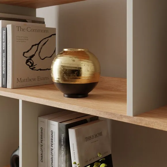 Extra Wide Bookcase with Cupboards - Natural