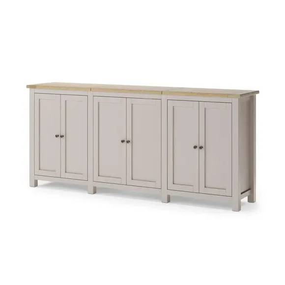 Extra Wide Sideboard with Desk - Stone, Wood