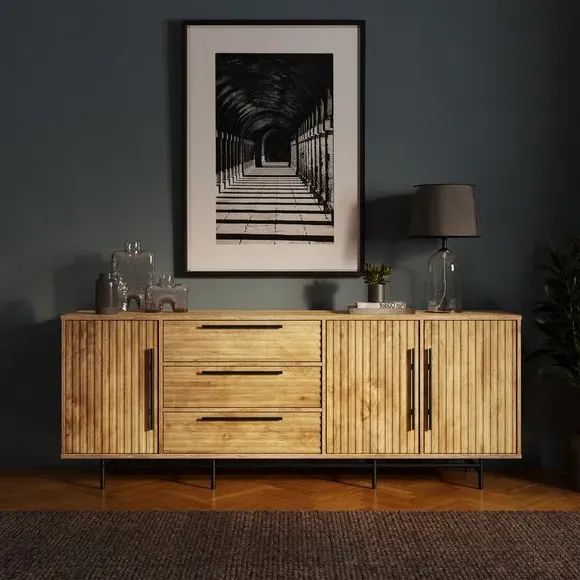 Extra Wide Sideboard with Storage - Mango Wood