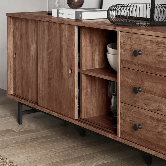 Extra Wide Sideboard with Storage - Pine