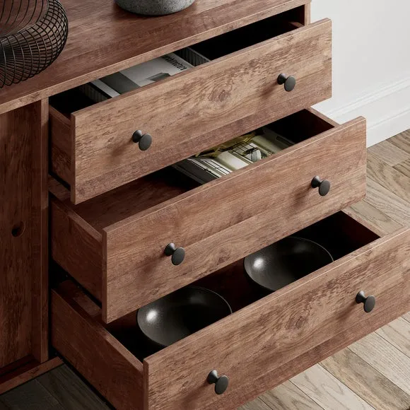 Extra Wide Sideboard with Storage - Pine