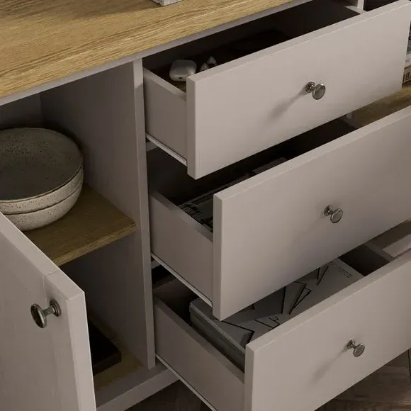 Extra Wide Sideboard with Storage - Stone