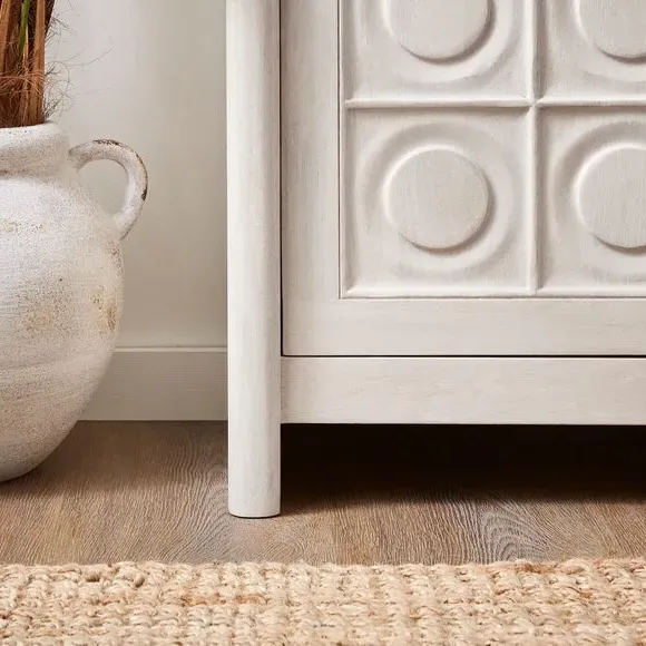 Extra Wide Sideboard with Storage - White, Mango Wood