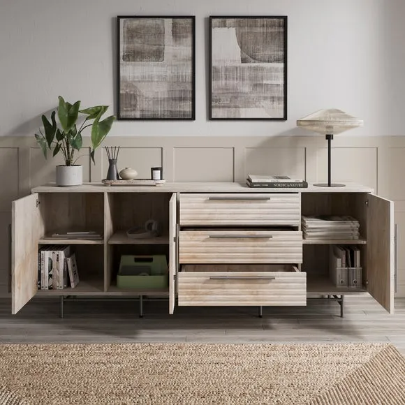 Extra Wide Sideboard with Storage - Whitewash