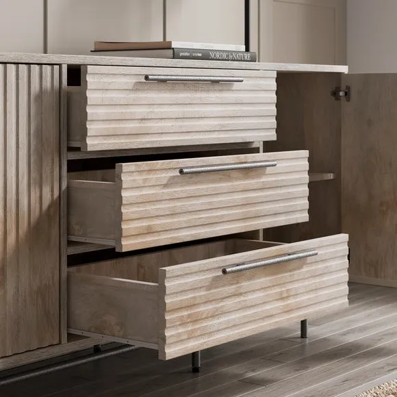 Extra Wide Sideboard with Storage - Whitewash