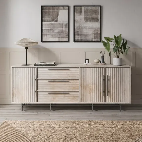 Extra Wide Sideboard with Storage - Whitewash