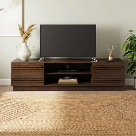 Extra Wide TV Unit for 65" TVs - Dark Wood image