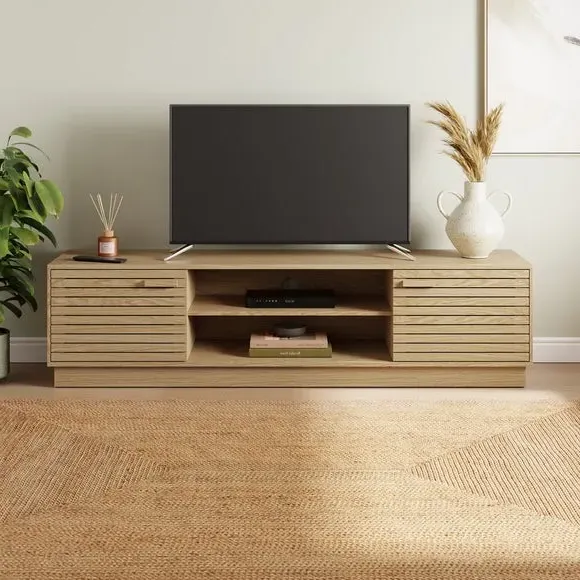 Extra Wide TV Unit for 65" TVs - Light Wood