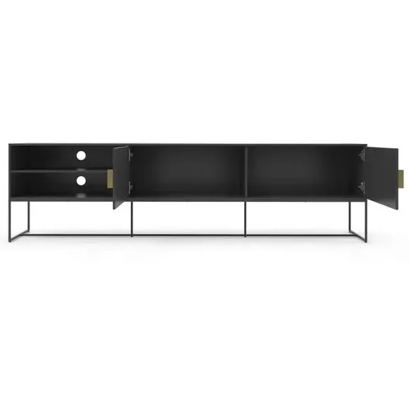 Extra Wide TV Unit with Storage - Grey, Wood