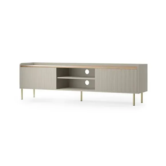 Extra Wide TV Unit with Storage - Natural