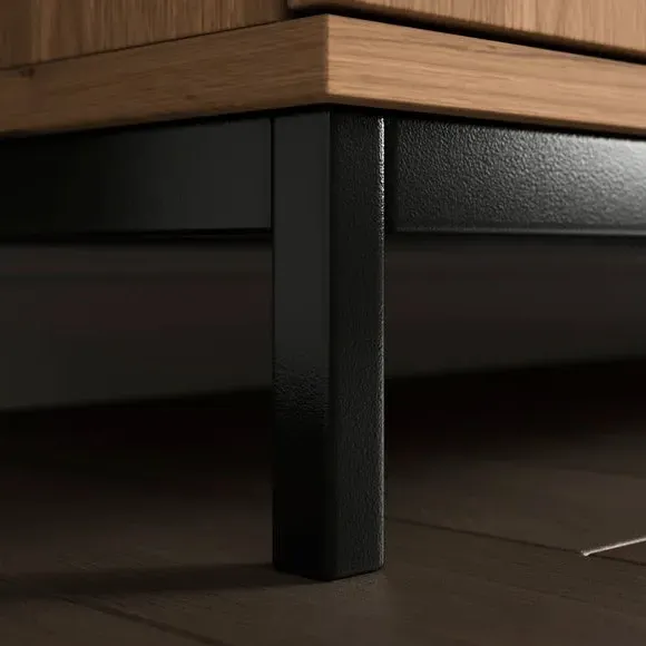 Extra Wide TV Unit with Storage - Oak Effect