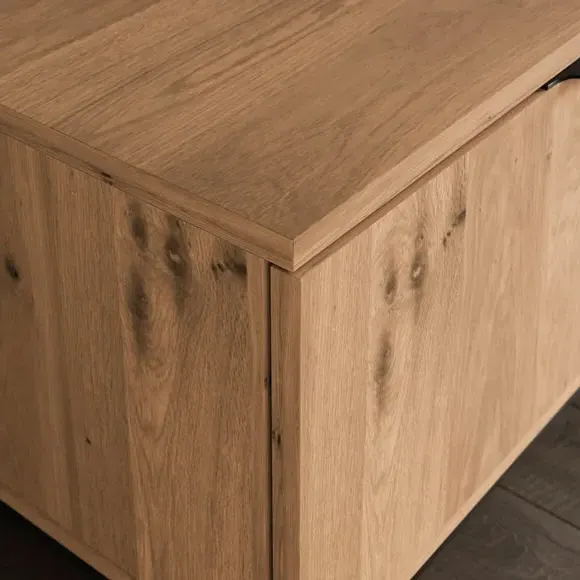 Extra Wide TV Unit with Storage - Oak Effect