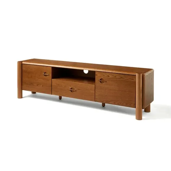 Extra Wide TV Unit with Storage - Oak, Wood